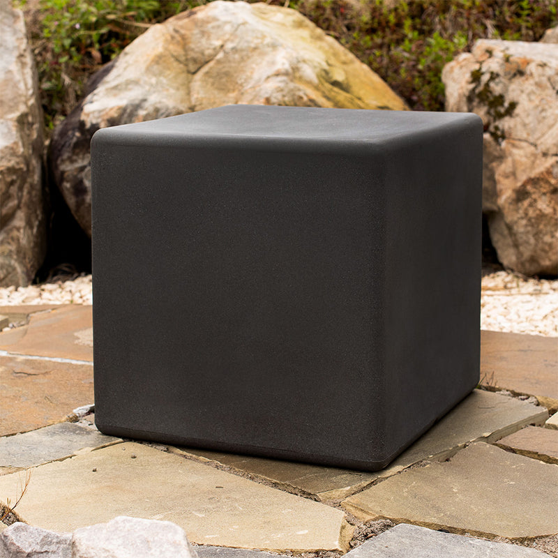 Dark Stone Cooler and 4 Cube Stool Set